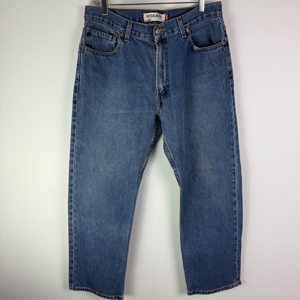 LEVI’S Men’s 505 Regular Fit Blue Jeans 36x30